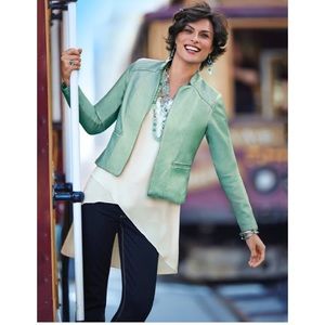 Chico’s faux leather jacket